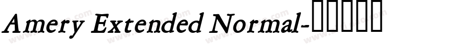 Amery Extended Normal字体转换